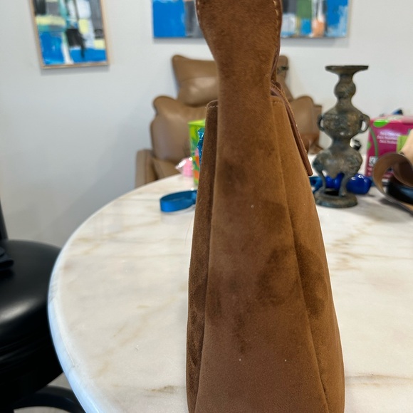 Chic Brown Suede Hobo Bag - Picture 3 of 5